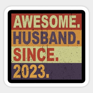 Awesome husband since 2023, First anniversary valentines day Sticker